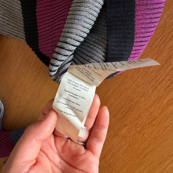 Diane von Furstenberg Ribbed Colorblock Top - Picture 12 of 13